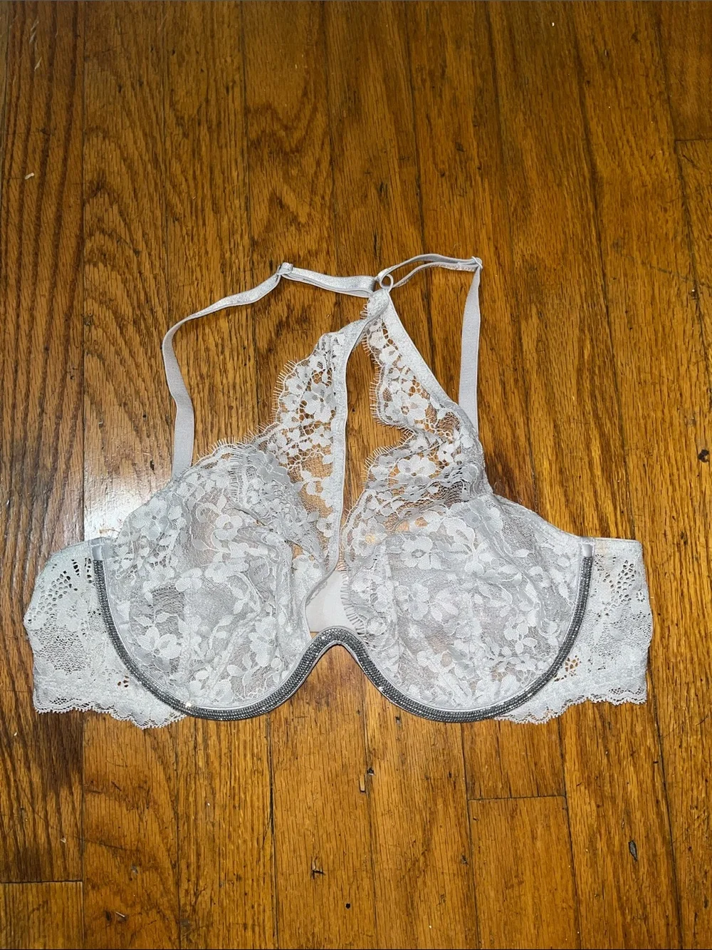 NWT Victoria’s Secret Dream Angels Plunge One Shoulder Rhinestone Bra  Large